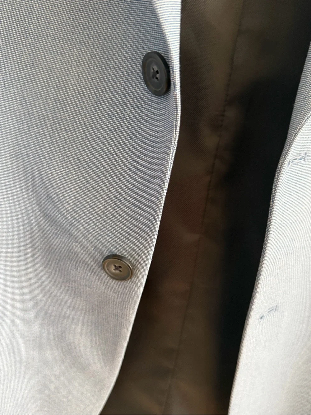 Zara Sky Blue Single-Breasted Blazer